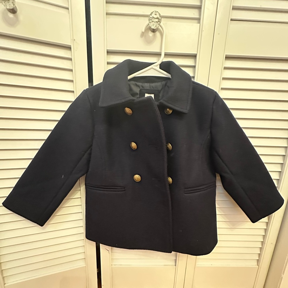 Baby Gap navy blue pea coat NWT girls size 5